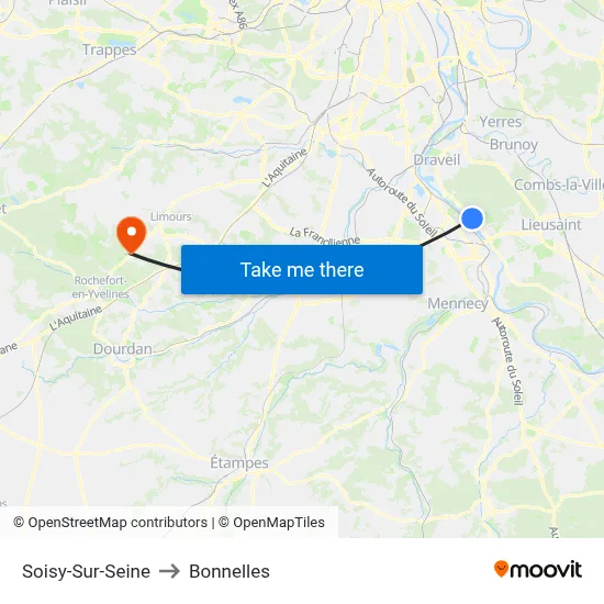 Soisy-Sur-Seine to Bonnelles map