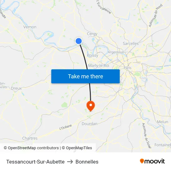 Tessancourt-Sur-Aubette to Bonnelles map