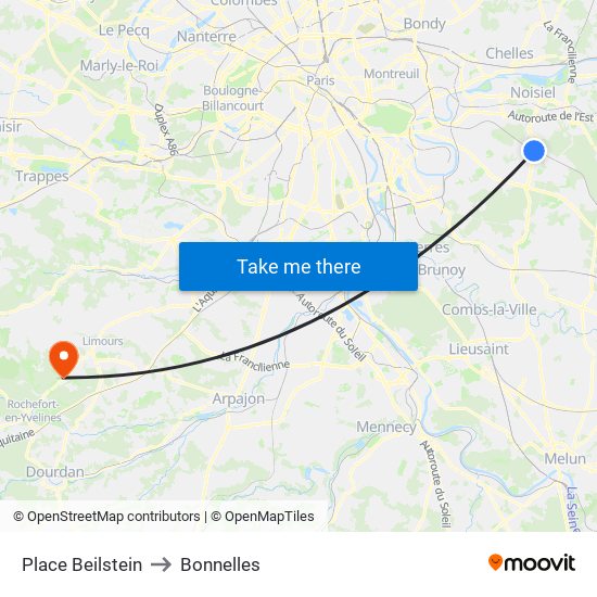 Place Beilstein to Bonnelles map