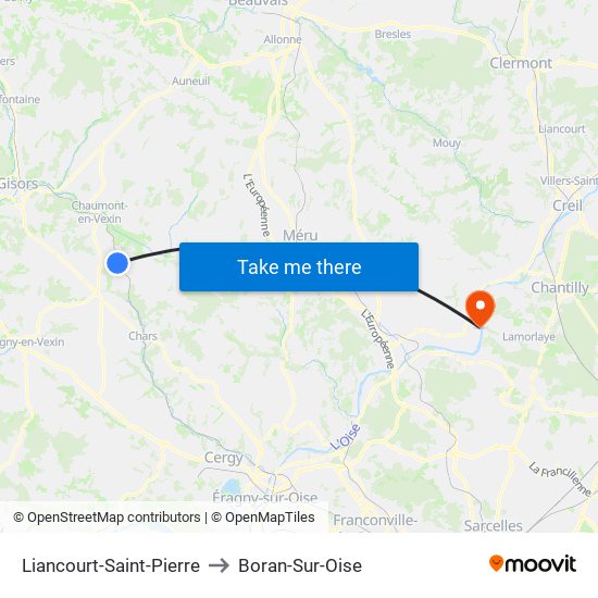 Liancourt-Saint-Pierre to Boran-Sur-Oise map