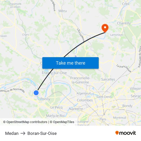 Medan to Boran-Sur-Oise map