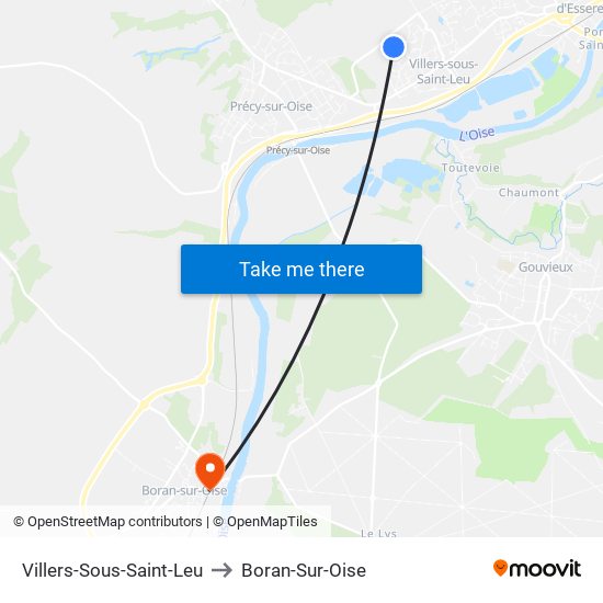 Villers-Sous-Saint-Leu to Boran-Sur-Oise map