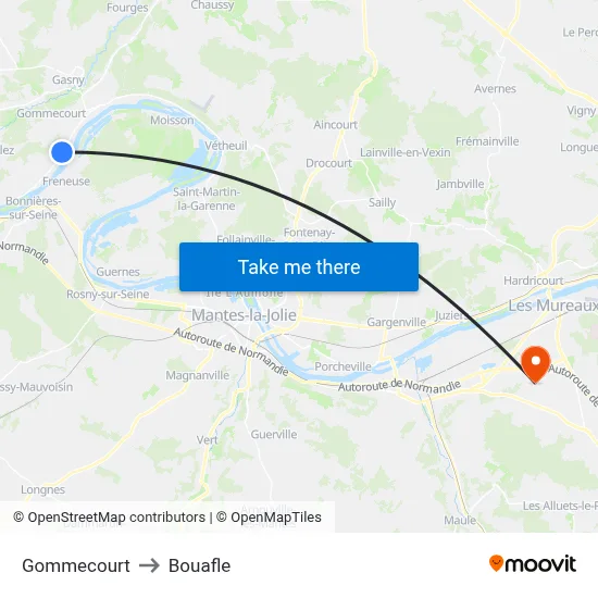 Gommecourt to Bouafle map
