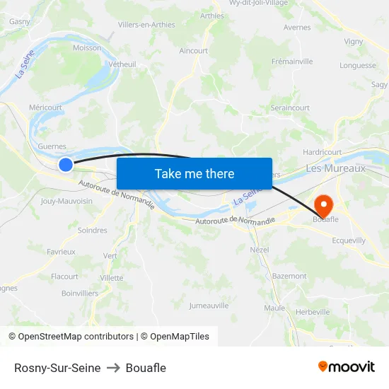 Rosny-Sur-Seine to Bouafle map