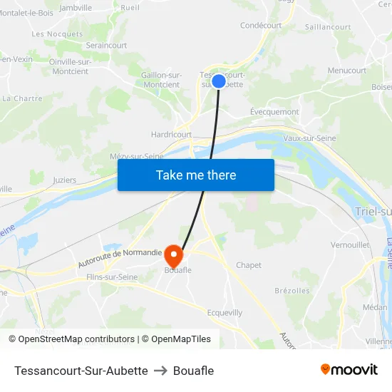 Tessancourt-Sur-Aubette to Bouafle map