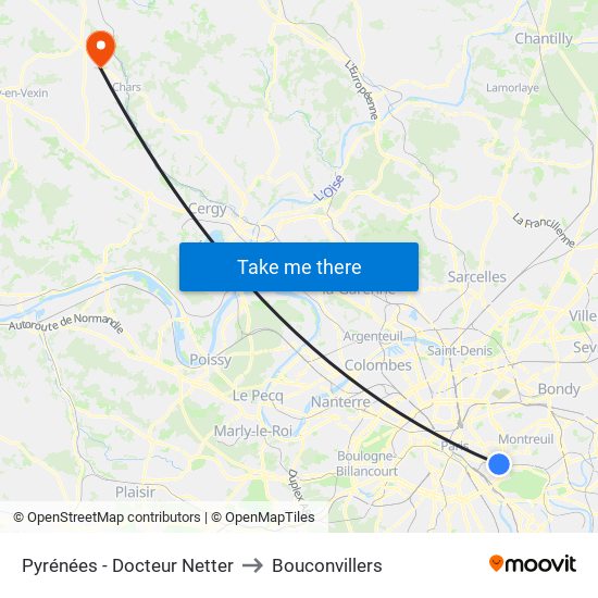 Pyrénées - Docteur Netter to Bouconvillers map