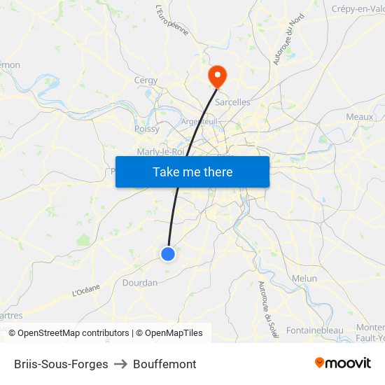 Briis-Sous-Forges to Bouffemont map