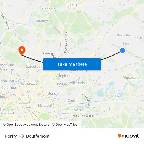 Forfry to Bouffemont map