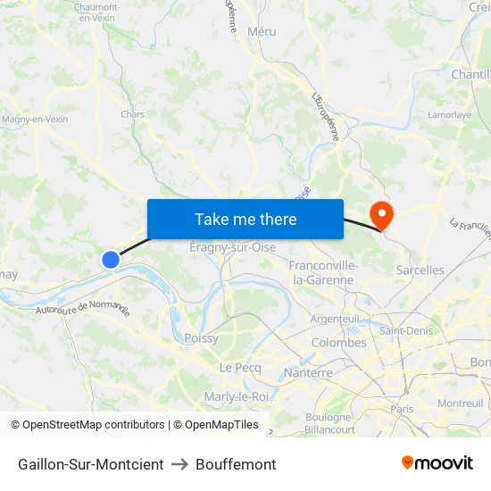 Gaillon-Sur-Montcient to Bouffemont map
