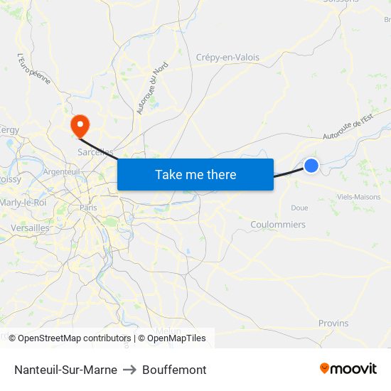 Nanteuil-Sur-Marne to Bouffemont map