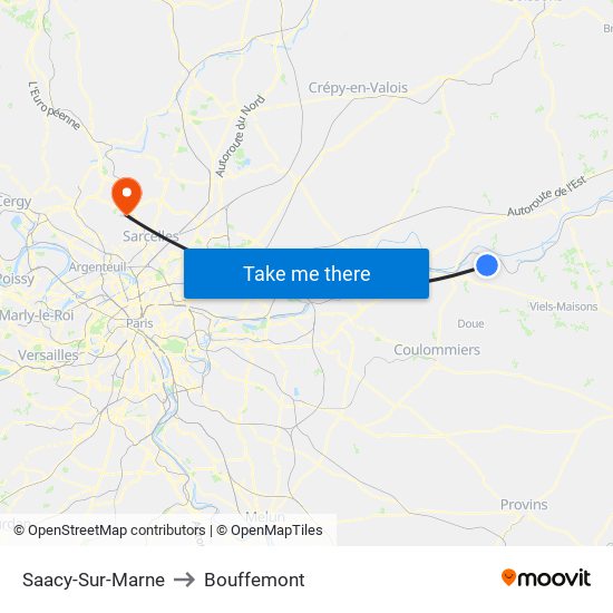 Saacy-Sur-Marne to Bouffemont map