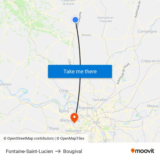 Fontaine-Saint-Lucien to Bougival map