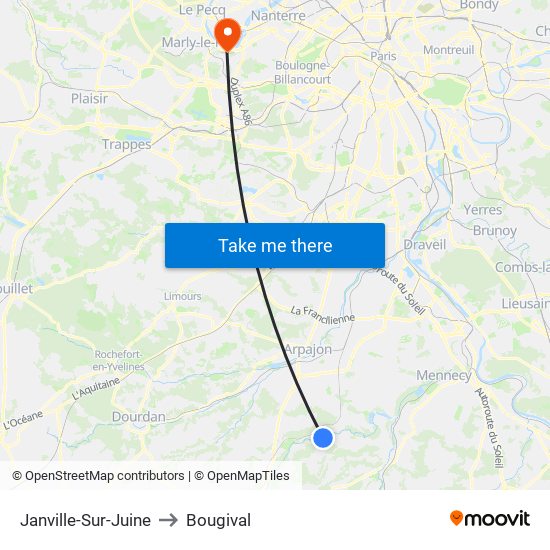 Janville-Sur-Juine to Bougival map