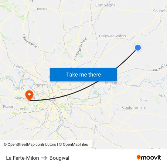 La Ferte-Milon to Bougival map