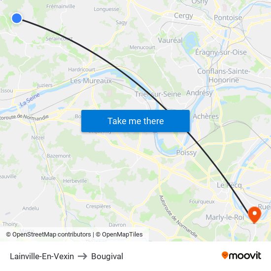 Lainville-En-Vexin to Bougival map