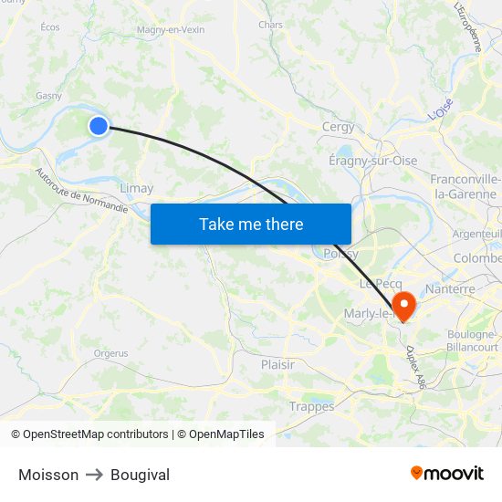 Moisson to Bougival map