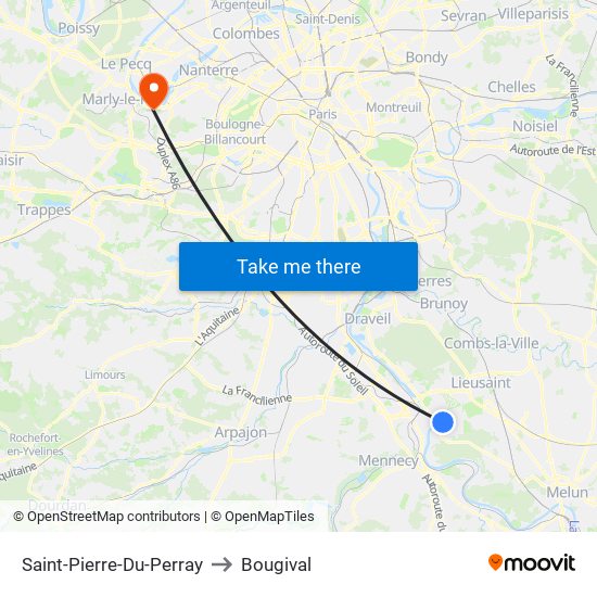 Saint-Pierre-Du-Perray to Bougival map