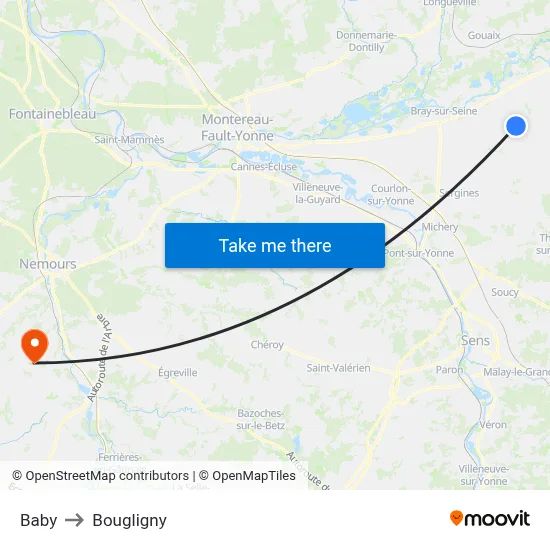 Baby to Bougligny map