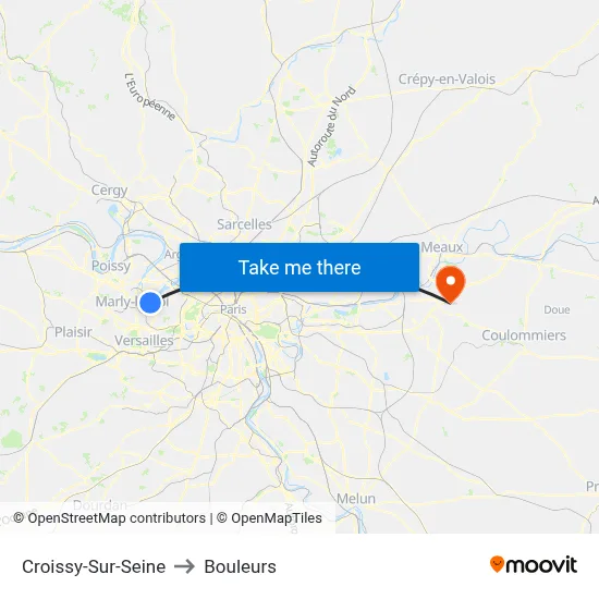 Croissy-Sur-Seine to Bouleurs map