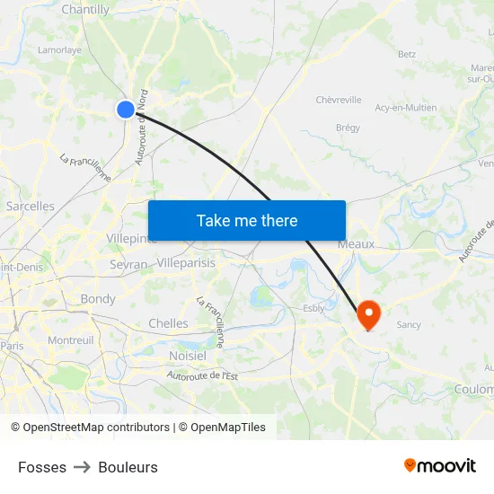 Fosses to Bouleurs map