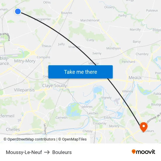 Moussy-Le-Neuf to Bouleurs map