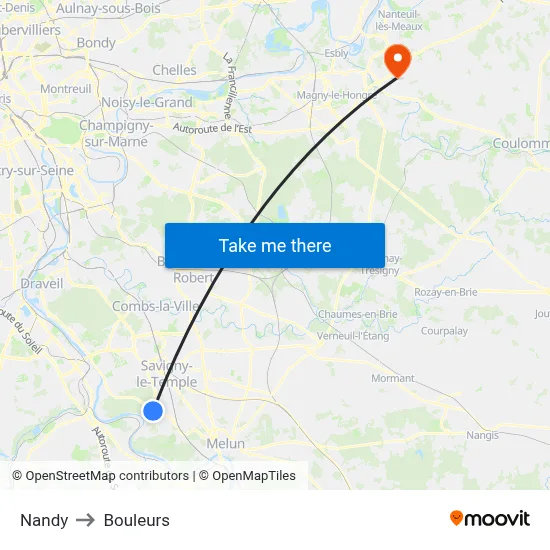 Nandy to Bouleurs map