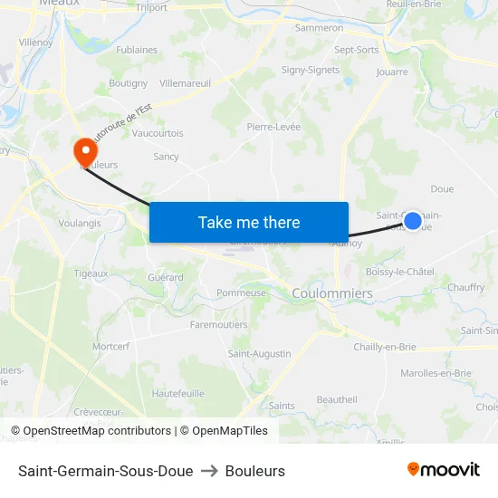 Saint-Germain-Sous-Doue to Bouleurs map