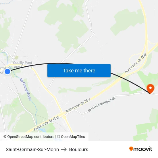 Saint-Germain-Sur-Morin to Bouleurs map