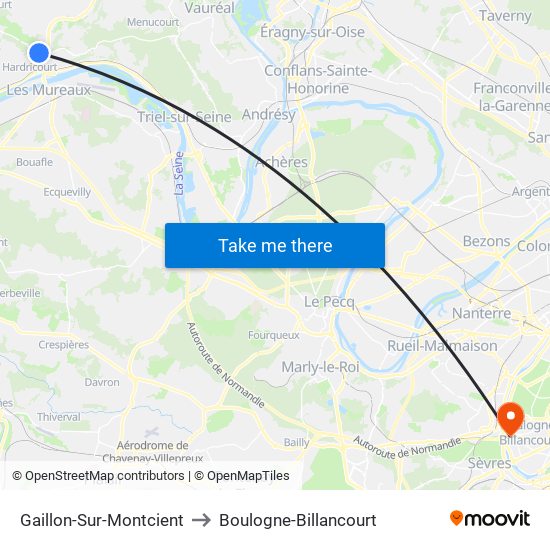 Gaillon-Sur-Montcient to Boulogne-Billancourt map
