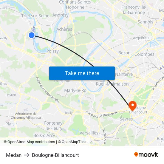 Medan to Boulogne-Billancourt map