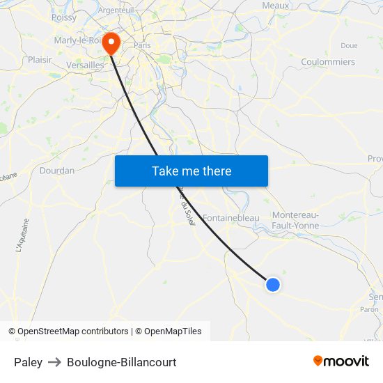 Paley to Boulogne-Billancourt map