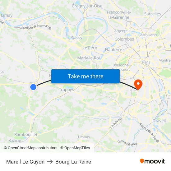 Mareil-Le-Guyon to Bourg-La-Reine map