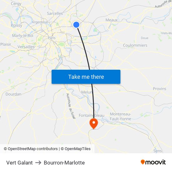 Vert Galant to Bourron-Marlotte map