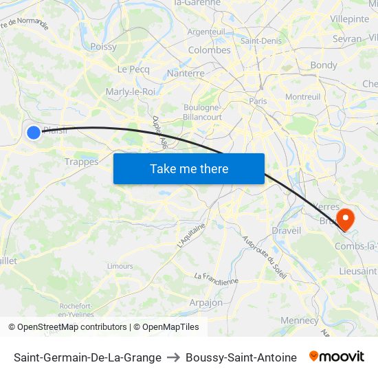 Saint-Germain-De-La-Grange to Boussy-Saint-Antoine map