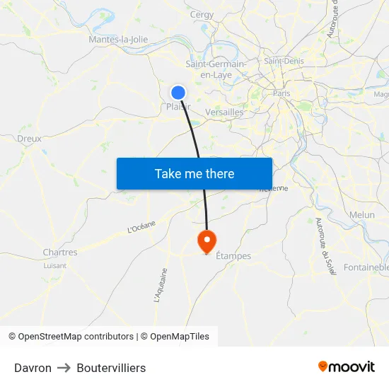 Davron to Boutervilliers map