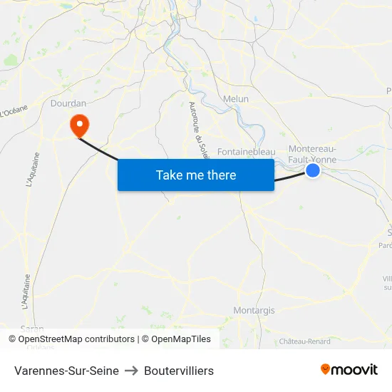 Varennes-Sur-Seine to Boutervilliers map