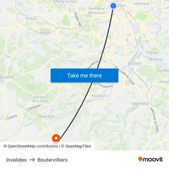 Invalides to Boutervilliers map