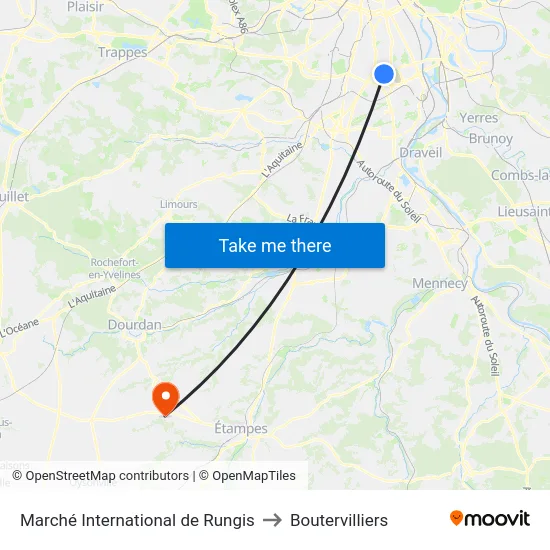 Marché International de Rungis to Boutervilliers map