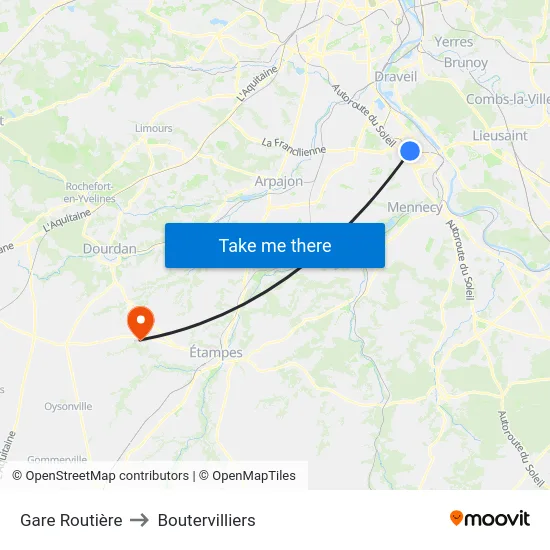 Gare Routière to Boutervilliers map
