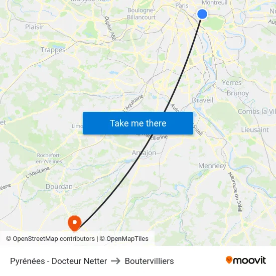 Pyrénées - Docteur Netter to Boutervilliers map