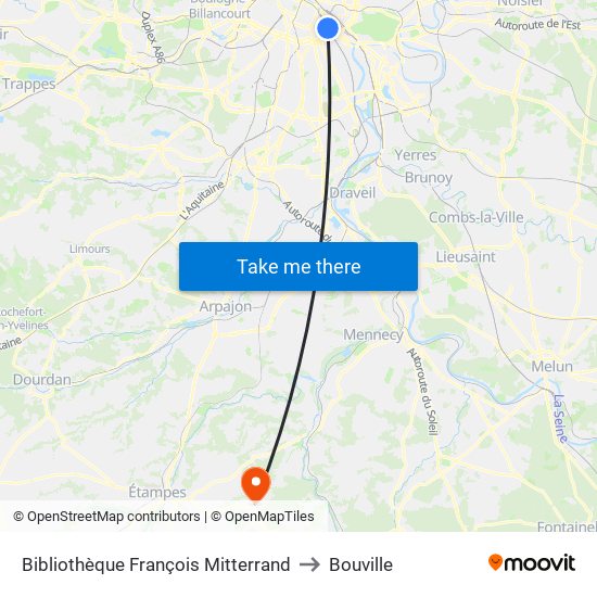 Bibliothèque François Mitterrand to Bouville map