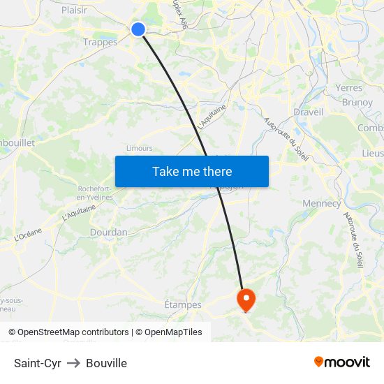 Saint-Cyr to Bouville map