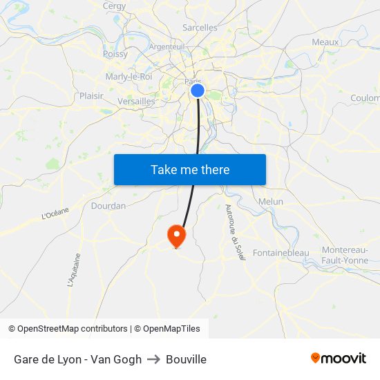 Gare de Lyon - Van Gogh to Bouville map
