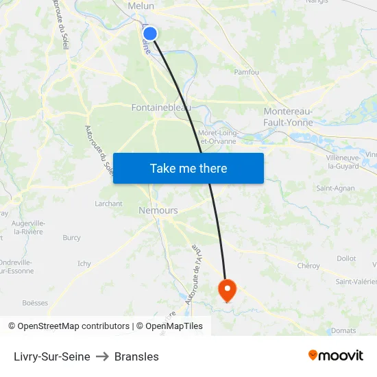 Livry-Sur-Seine to Bransles map