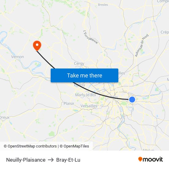 Neuilly-Plaisance to Bray-Et-Lu map