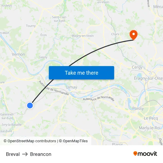 Breval to Breancon map