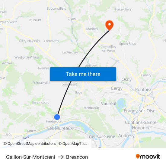 Gaillon-Sur-Montcient to Breancon map