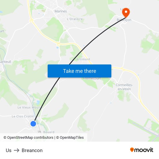 Us to Breancon map
