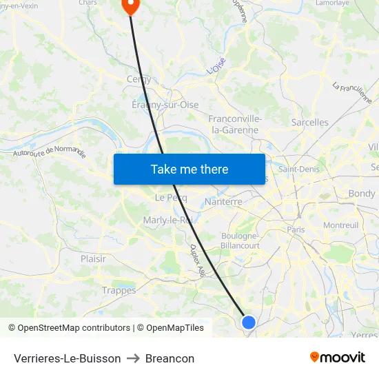 Verrieres-Le-Buisson to Breancon map