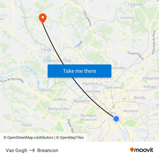 Van Gogh to Breancon map